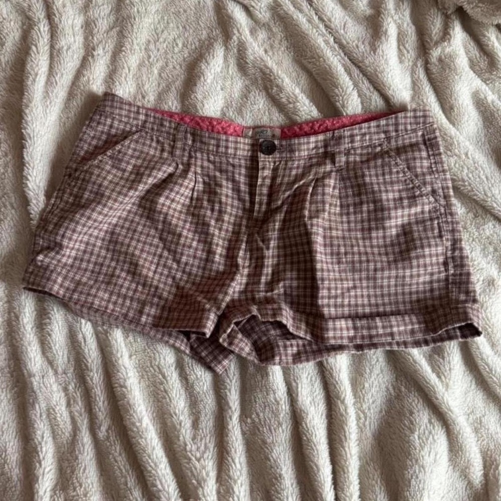 So Wear It Declare It Plaid Brown and Tan Bermuda Shorts